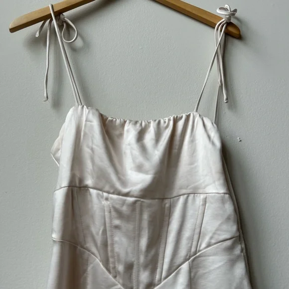 Princess Polly Cream Mini Dress - Picture 2 of 5